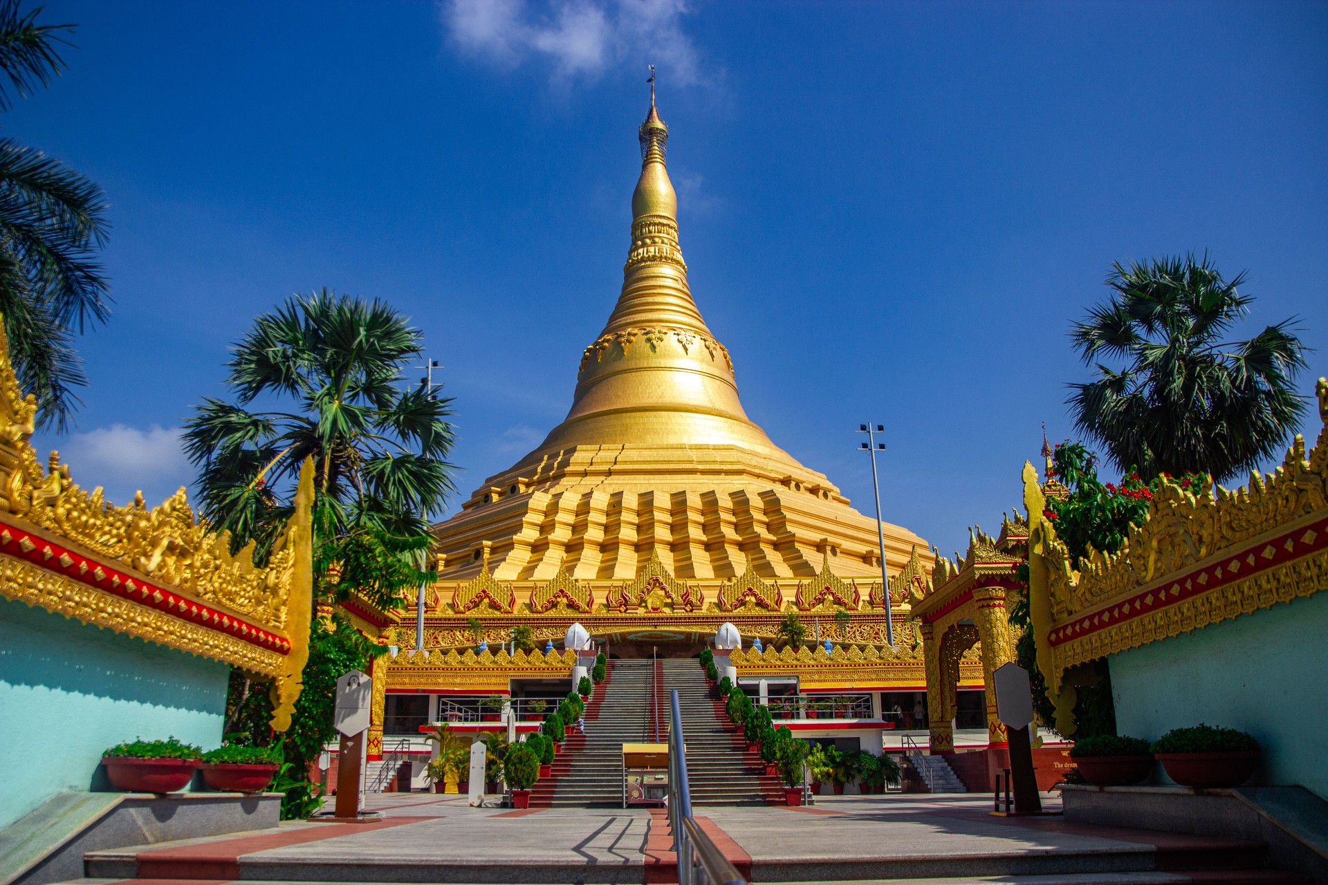Asian Buddhist temple. Global Vipassana Pagoda in Mumbai, India