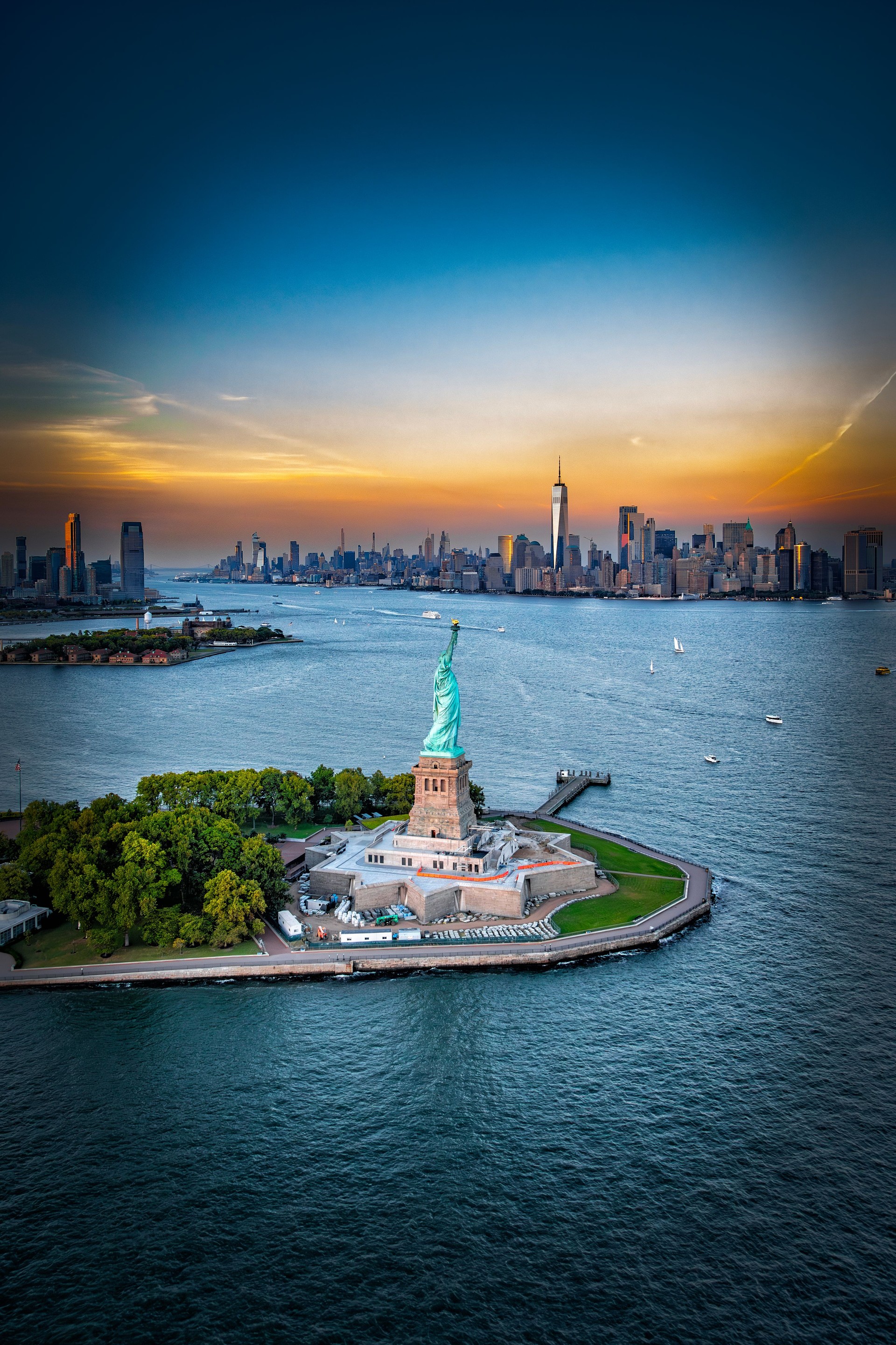 Statue of Liberty and New York City
